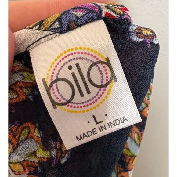 Y2k Bila beachy Boho L blouse festival peasant sheer India - Picture 4 of 6